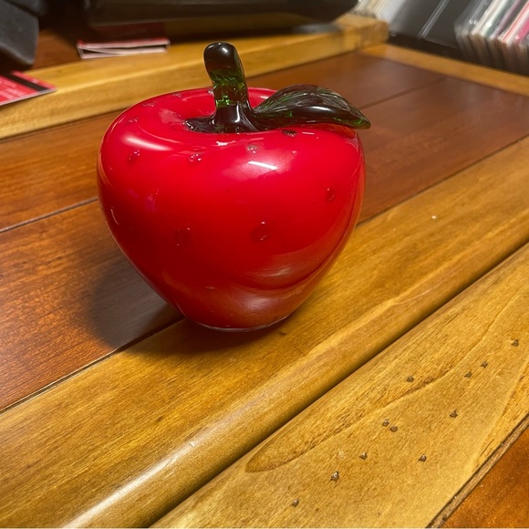Other - Murano Red Glass Apple Vintage Decor